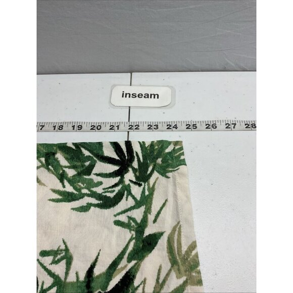 NEW J Jill Pants Linen Cropped Wide Leg Tropical Green size XXL Beach Coastal - Picture 7 of 10